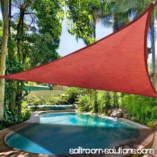 16.5' Triangle Sun Shade Sail Patio Deck Beach Garden Yard Outdoor Canopy Cover 95% UV Protection Blocking